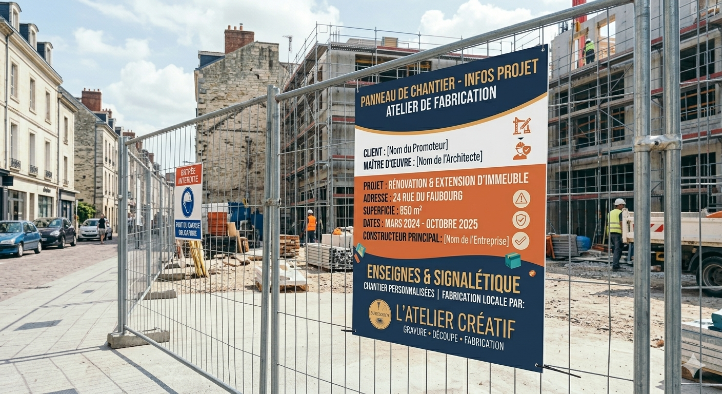 Panneau de chantier